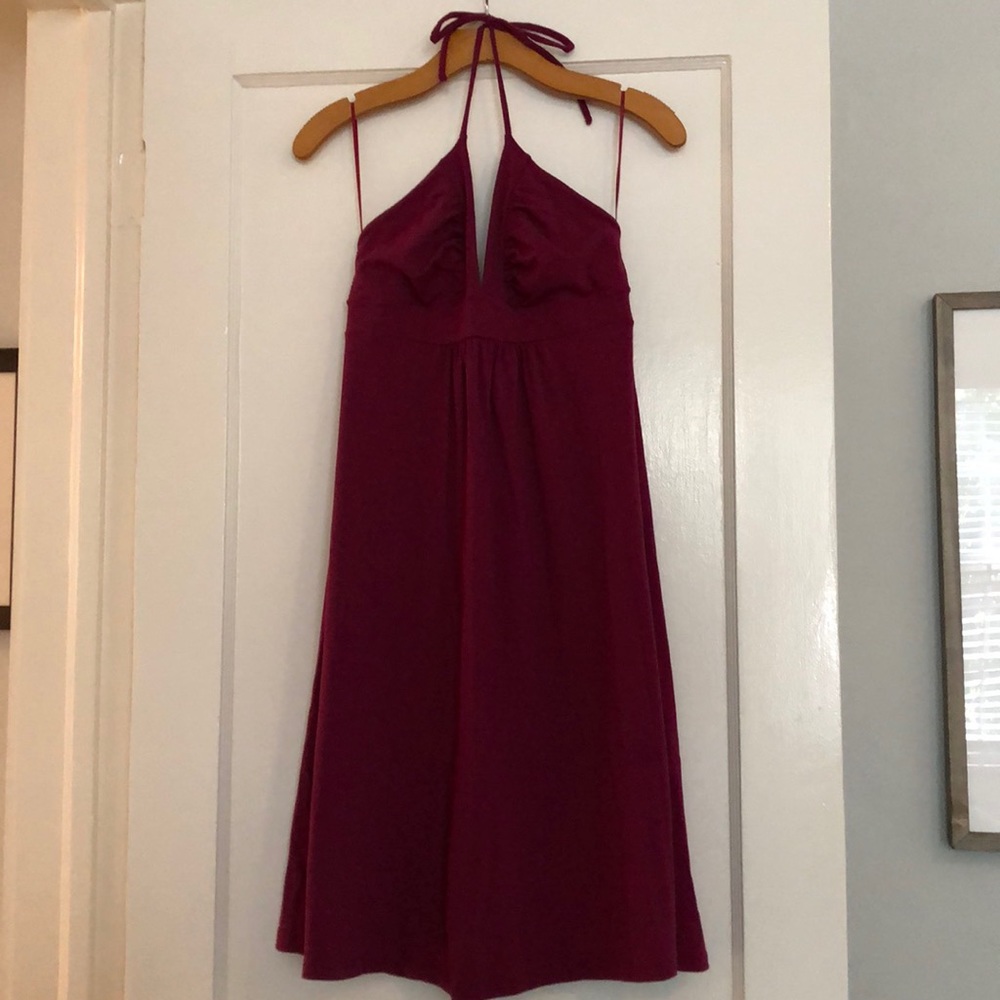 Fuchsia Susana Monaco halter dress